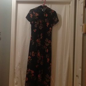 Floral Asian Style Maxi Dress 👗